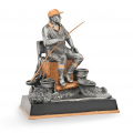 Trofej se symbolem rybaření, luxusní, výška 25 cm, vícebarevná