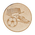 Emblém futbal - kopačka + lopta + bránka, priemer 25 mm