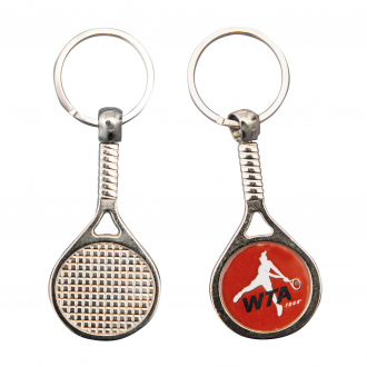 Kľúčenka tenis, 31x55 mm, transparentná