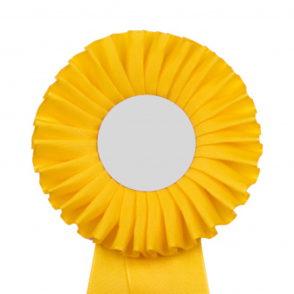 Kokarda jednoradová ŠTANDARD, priemer 11 cm, žltá