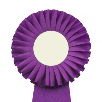 Kokarda jednoradová ŠTANDARD, priemer 11 cm, fialová