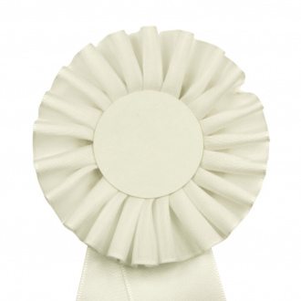 Kokarda jednoradová ŠTANDARD, priemer 11 cm, biela