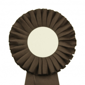 Kokarda jednoradová ŠTANDARD, priemer 11 cm, hnedá