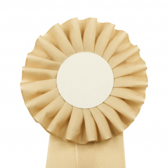 Kokarda jednoradová ŠTANDARD, priemer 11 cm, krémová