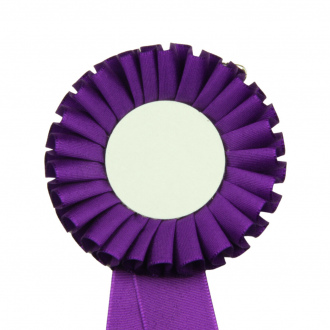 Kokarda jednoradová ŠTANDARD, priemer 8 cm, fialová