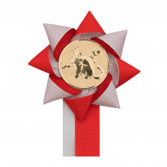 Kokarda jednoradová VETRNÍK dvojfarebný, priemer 11 cm