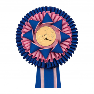 Kokarda trojradová KVETINA zdobená, priemer 16 cm