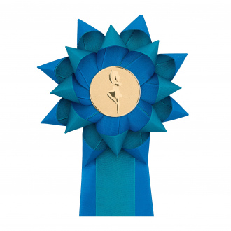 Kokarda dvojradová KVETY, priemer 16 cm