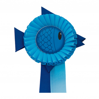 Kokarda jednoradová RYBIČKA, priemer 11 cm