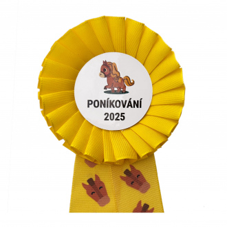 Kokarda jednoradová KONÍK, priemer 8 cm