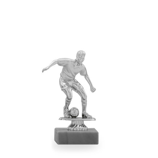 Figúrka futbalista, výška 11 cm, strieborná