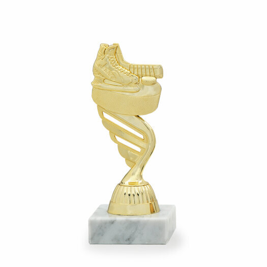 Trofej so symbolom hokeja, výška 15 cm, zlatá