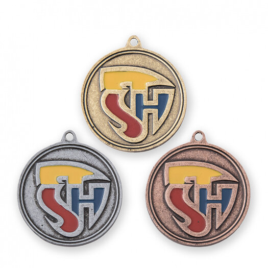 Medaile s logem SH ČMS barevná, 45 mm, zlatá