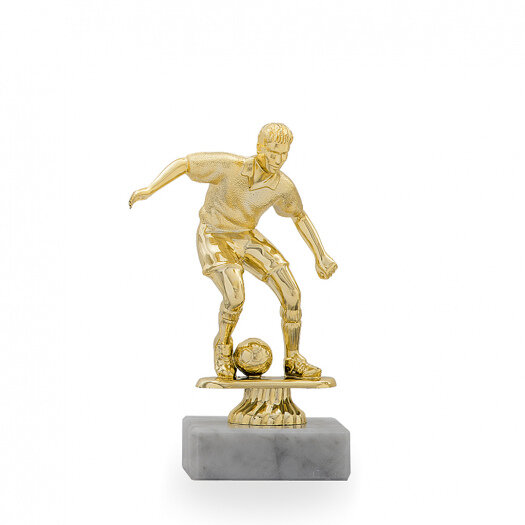 Figurka fotbalista, výška 13 cm, zlatá