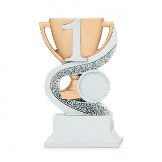 Trofej s číslicí 1, výška 12 cm, zlatá/stříbrná