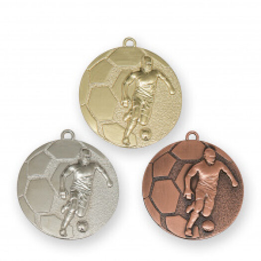 Fotbalová medaile, 50 mm, zlatá
