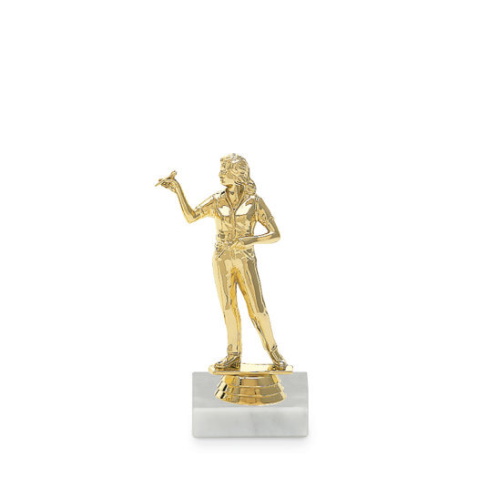 Figúrka šípky žien, 14 cm, zlatá, vrátane podstavca