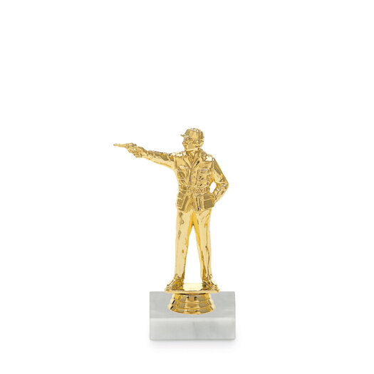 Figúrka streľba, 14 cm, zlatá, vrátane podstavca