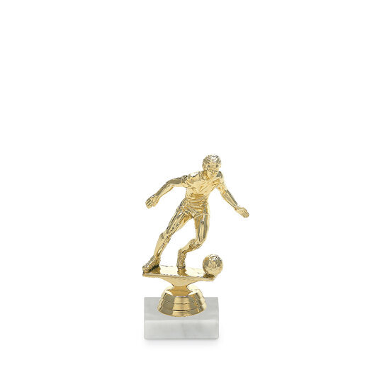 Figúrka so symbolom futbalu, 14 cm, zlato, vrátane podstavca