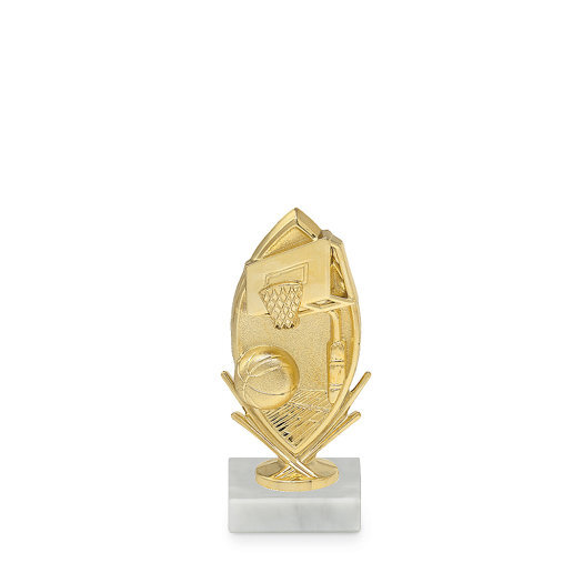 Figúrka symbol - basketbal, 17 cm, zlato, vrátane podstavca