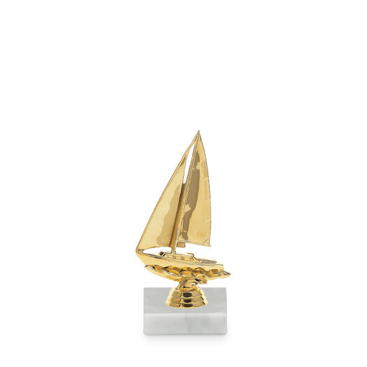 Figúrka jachting, 17 cm, zlato, vrátane podstavca