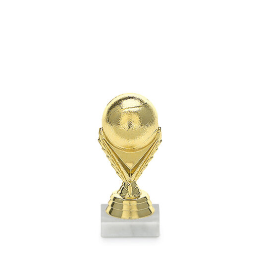 Figúrka tenisový loptičku, 8 cm, zlato, vrátane podstavca
