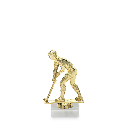 Figúrka pozemný hokej - muž, 10 cm, zlato, vrátane podstavca