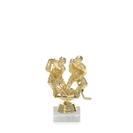 Figúrka hokej - dvojica, 12 cm, zlato, vrátane podstavca