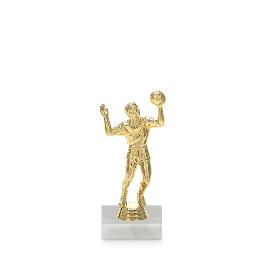 Figúrka volejbal - muž 15 cm, zlato, vrátane podstavca