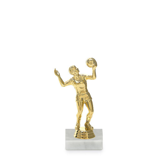 Figúrka volejbal - žena 15 cm, zlato, vrátane podstavca