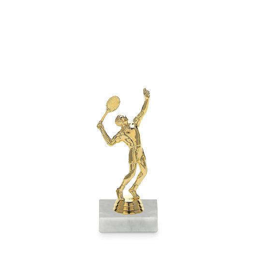 Figúrka tenis muž, 15 cm, zlato, vrátane podstavca