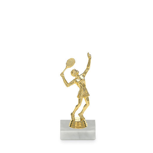 Figúrka tenis žena, 15 cm, zlato, vrátane podstavca