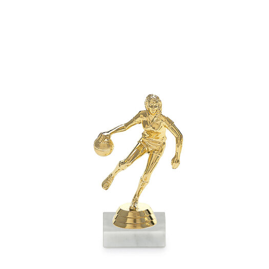 Figúrka basketbal - žena, 12 cm, zlato, vrátane podstavca