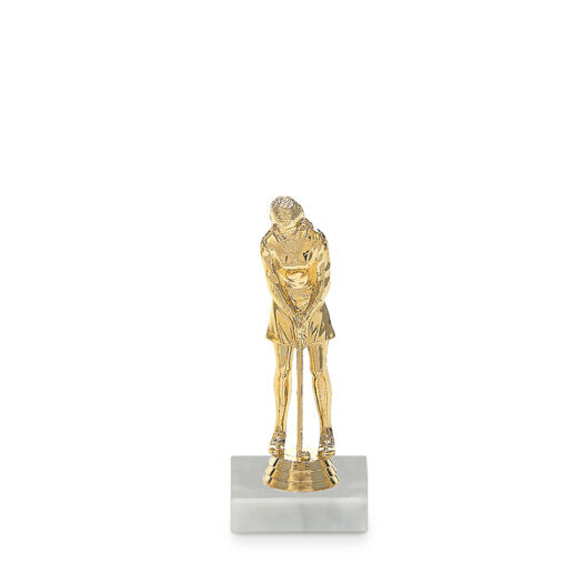 Figúrka goltistka, 15 cm, zlatá, vrátane podstavca
