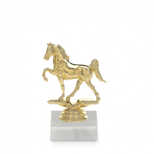 Figúrka kôň, 15 cm, zlato, vrátane podstavca