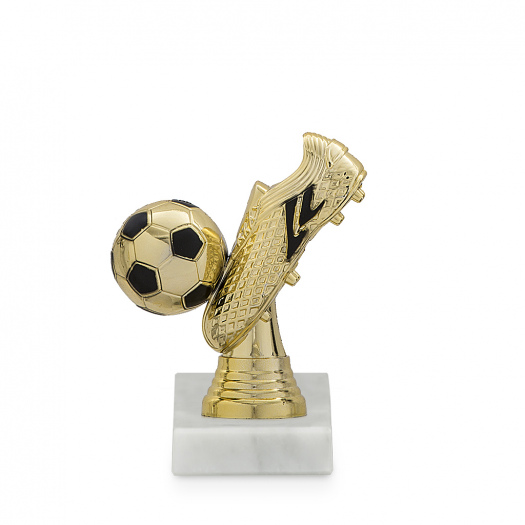 Figúrka futbal zlato čierna, 12cm, vrátane podstavca