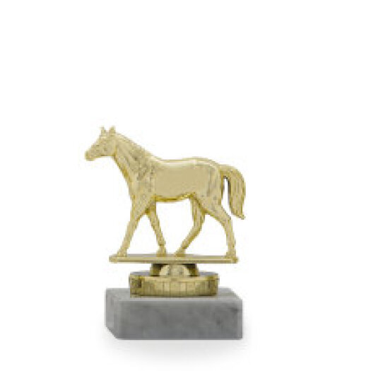 Figúrka kôň, zlatá, 10cm, vrátane podstavca
