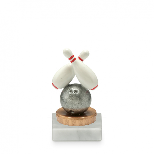 Figurka bowling, vícebarevná, výška 10 cm, včetně podstavce