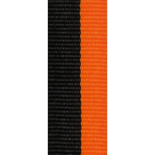 Stuha na medailu, černo-oranžové