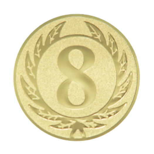 Emblém číslica 8, priemer 25 mm