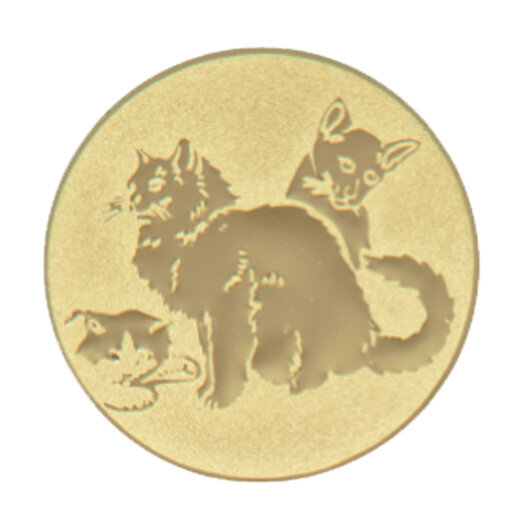 Emblém mačka, priemer 25 mm
