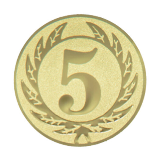 Emblém číslica 5, priemer 25 mm