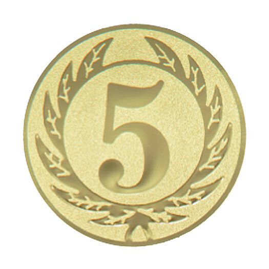 Emblém s číslicou 5, priemer 50 mm