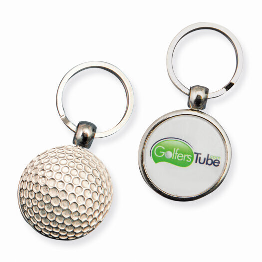 Kľúčenka golf, priemer 35 mm, transparentná
