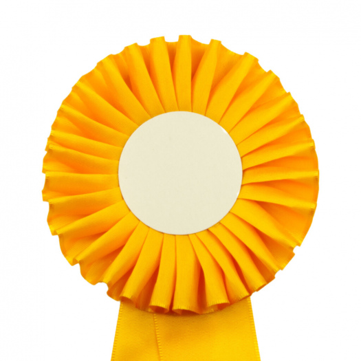 Kokarda jednoradová ŠTANDARD, priemer 11 cm, oranžová