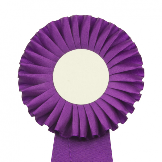 Kokarda jednoradová ŠTANDARD, priemer 11 cm, fialová