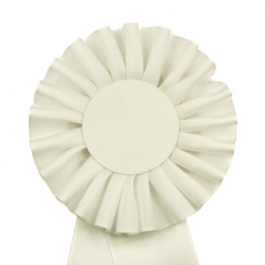 Kokarda jednoradová ŠTANDARD, priemer 11 cm, biela