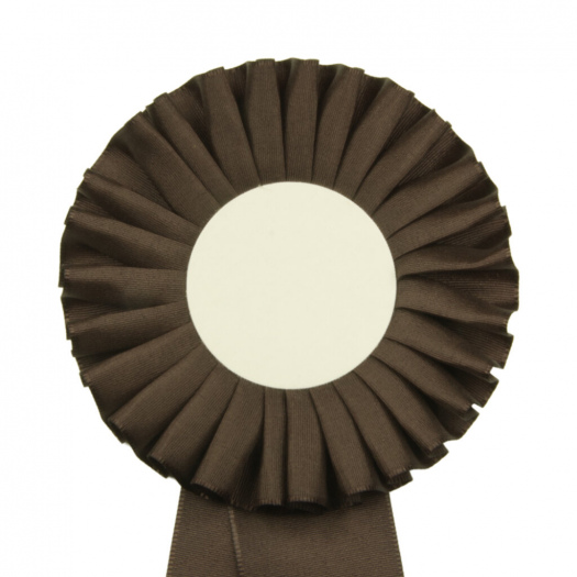 Kokarda jednoradová ŠTANDARD, priemer 11 cm, hnedá