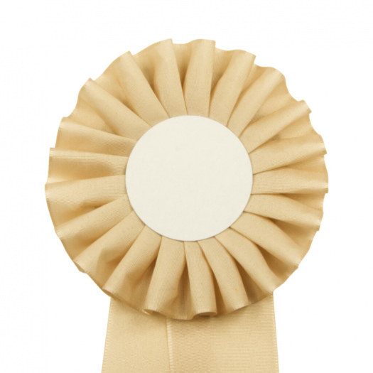 Kokarda jednoradová ŠTANDARD, priemer 11 cm, krémová