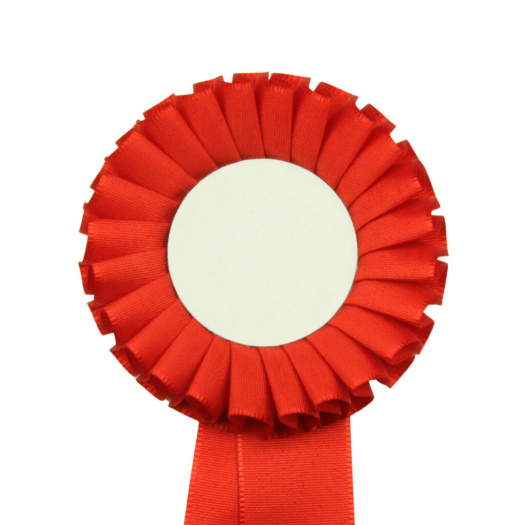 Kokarda jednoradová ŠTANDARD, priemer 8 cm, červená